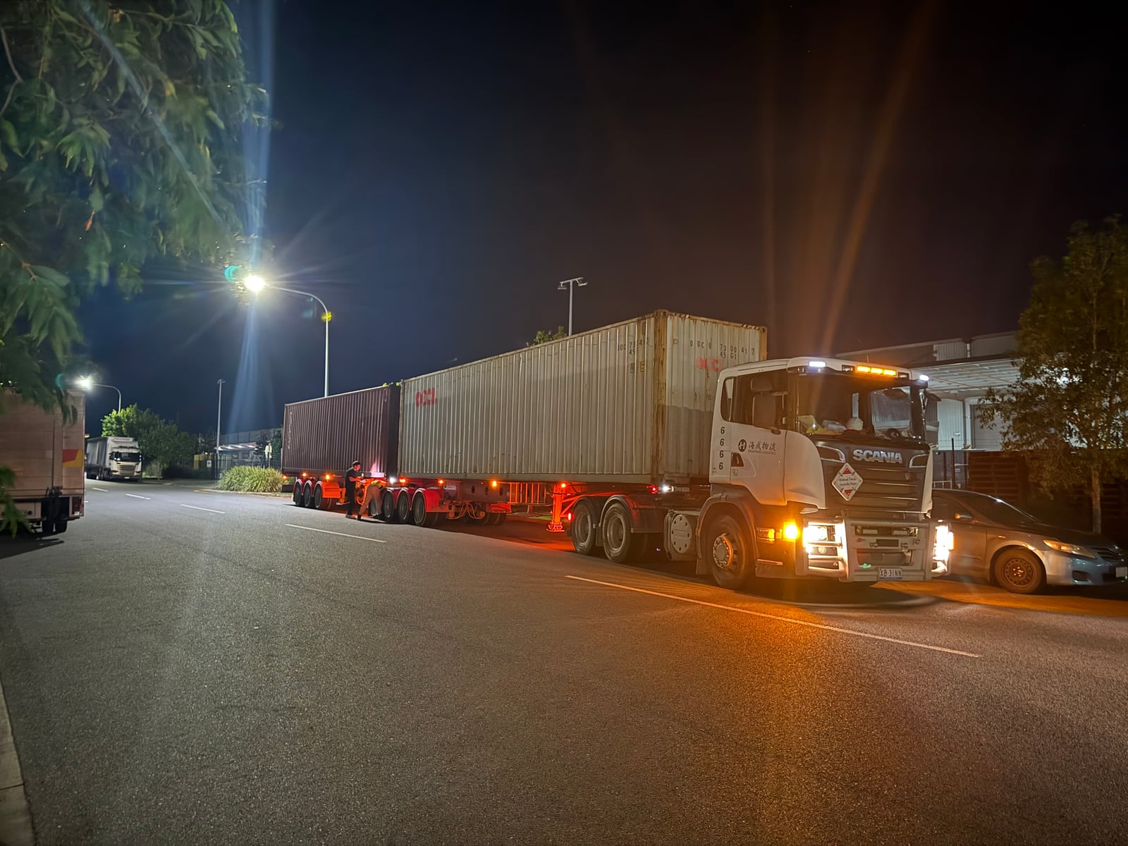 After-hours container transport