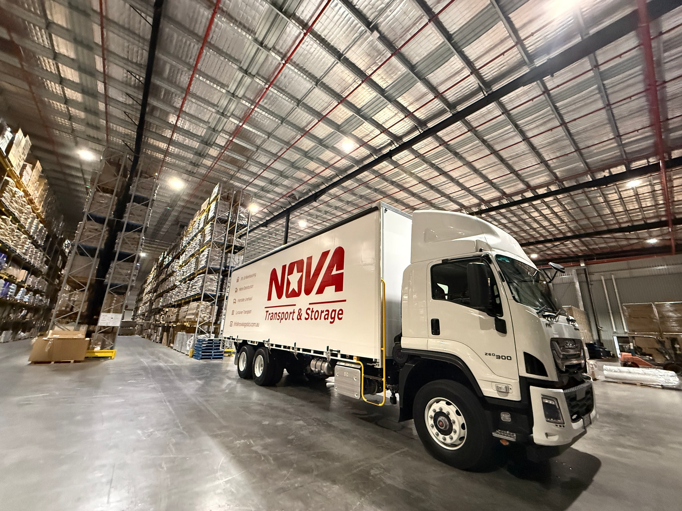Nova truck inside our Willawong warehouse
